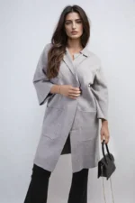 Cozy Open Front Longline Knitted Cardigan with Front Pockets - Perfect for Layering & Comfort - Image 12