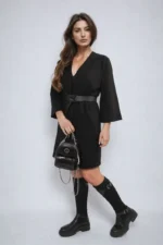 Cozy Open Front Longline Knitted Cardigan with Front Pockets - Perfect for Layering & Comfort - Image 19