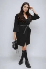 Cozy Open Front Longline Knitted Cardigan with Front Pockets - Perfect for Layering & Comfort - Image 20