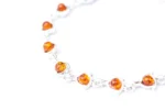 Elegant Multicolour Amber Link Bracelet - Authentic Baltic Amber & Sterling Silver, 7.5 Inches - Image 6