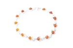 Elegant Multicolour Amber Link Bracelet - Authentic Baltic Amber & Sterling Silver, 7.5 Inches - Image 8