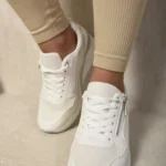 Dolcie Women's Side Zip Lace Up Wedge Trainers - Stylish & Comfortable Sneakers for Every Occasion