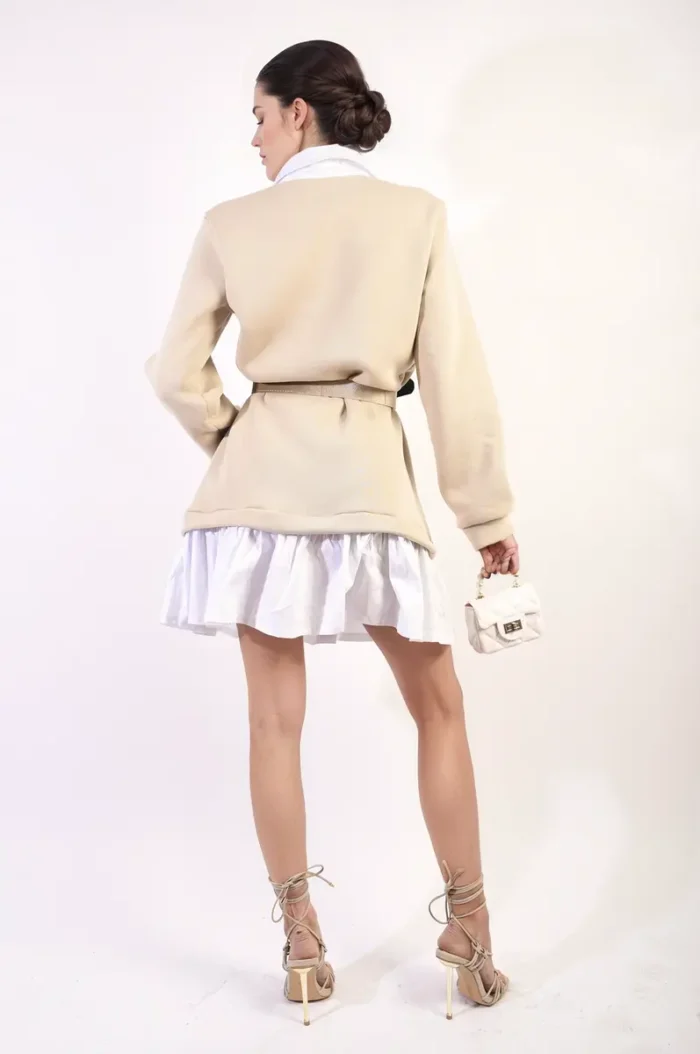 Kayla Collared Long Sleeve Mini Dress - Trendy & Elegant for Any Occasion - Image 3