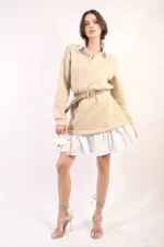 Kayla Collared Long Sleeve Mini Dress - Trendy & Elegant for Any Occasion - Image 5