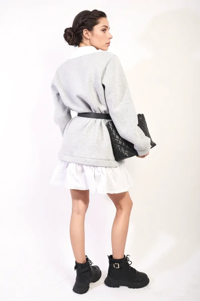Kayla Collared Long Sleeve Mini Dress - Trendy & Elegant for Any Occasion - Image 6