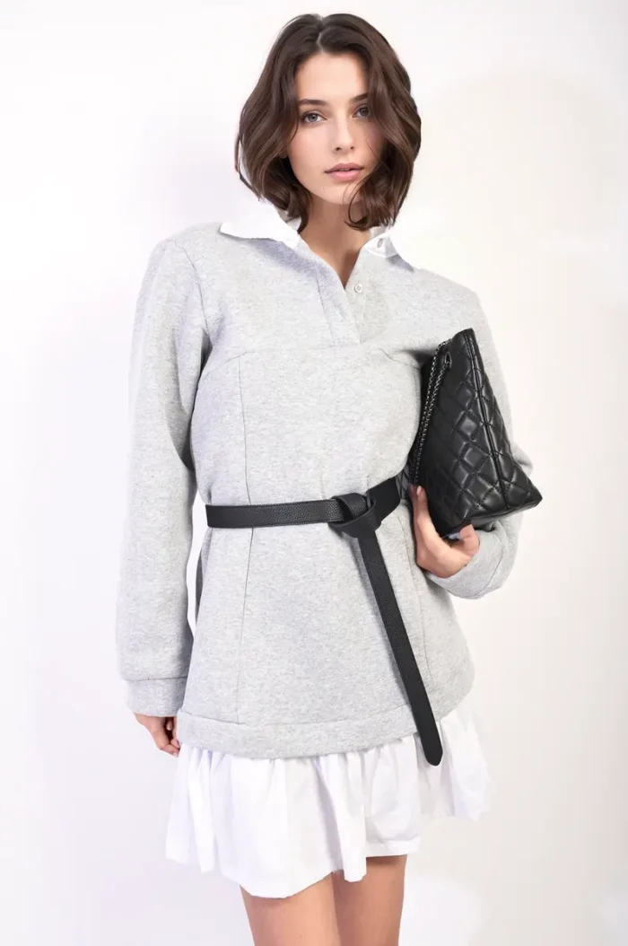 Kayla Collared Long Sleeve Mini Dress - Trendy & Elegant for Any Occasion - Image 7