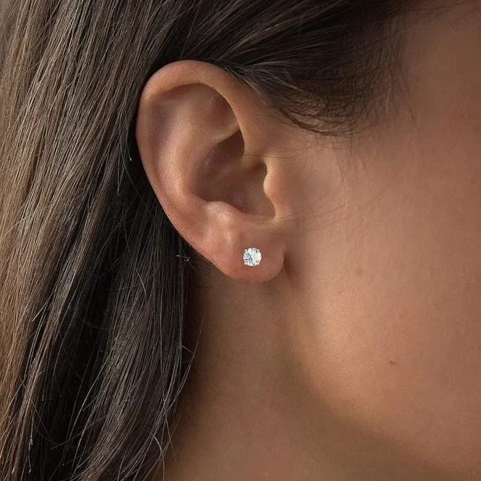 2.00 CTW Lab-Grown Diamond Stud Earrings in 14K Yellow Gold - G Color VS Clarity, Handcrafted in USA with 30-Day Guarantee - Image 5