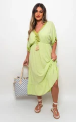 Elegant V-Neck Rope Tassel Detail Maxi Dress - Perfect for Any Occasion - Image 8