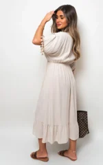 Elegant V-Neck Rope Tassel Detail Maxi Dress - Perfect for Any Occasion - Image 16