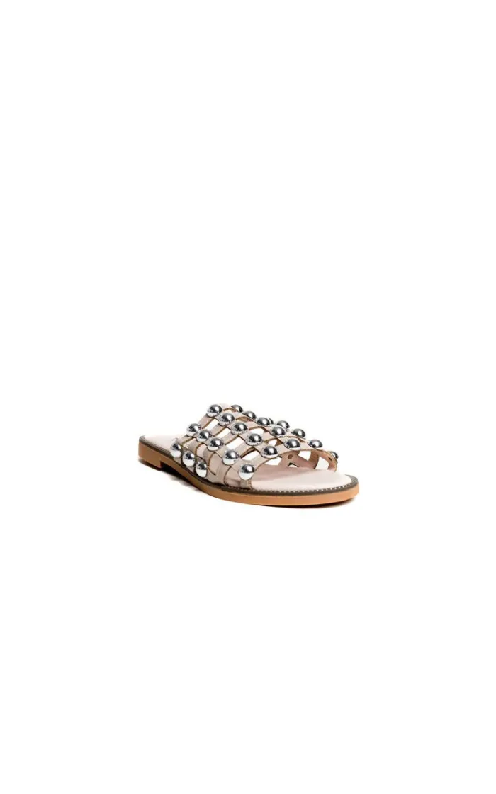 Studded Caged Open Toe Sliders - Chic & Comfortable Summer Sandals - Image 5
