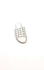 Studded Caged Open Toe Sliders - Chic & Comfortable Summer Sandals - Image 14