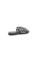 Studded Caged Open Toe Sliders - Chic & Comfortable Summer Sandals - Image 25