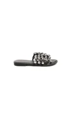 Studded Caged Open Toe Sliders - Chic & Comfortable Summer Sandals - Image 26