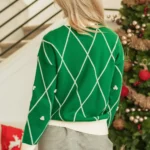 Diamond Pattern High Neck Sweater - Cozy, Stylish & Trendy Holiday Knitwear