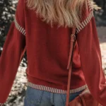 Stylish & Cozy Presley Contrast Crew Neck Sweater - Perfect for Any Occasion