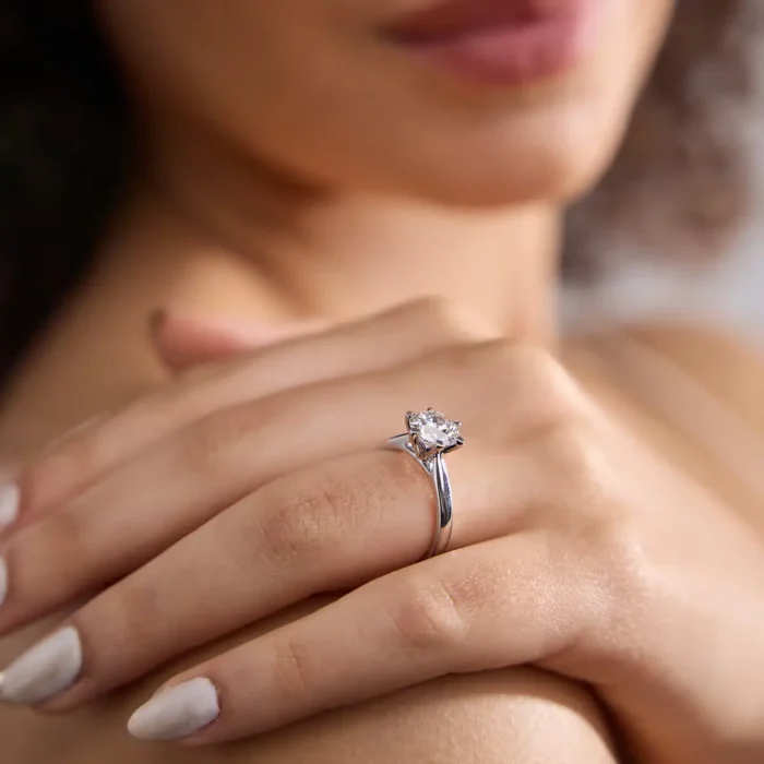 3.00 CTW Lab Grown Diamond Solitaire Engagement Ring in 14K White Gold F-VS Clarity, AGI Certified, Six Prong - Image 7