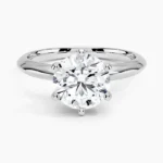 3.00 CTW Lab Grown Diamond Solitaire Engagement Ring in 14K White Gold F-VS Clarity, AGI Certified, Six Prong - Image 2