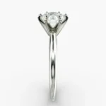 3.00 CTW Lab Grown Diamond Solitaire Engagement Ring in 14K White Gold F-VS Clarity, AGI Certified, Six Prong - Image 3