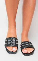 Cecilia Low Heeled Studded Strap Sandals Stylish & Comfortable Footwear for Every Occasion