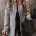 Aitana Women's Lapel Collar Long Jacket with Pockets | Stylish Blazer for All Occasions