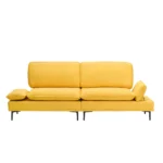 89 Inch Premium Yellow Sofa - Cotton & Linen Blend, Perfect for Apartments & Offices - Image 9
