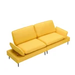 89 Inch Premium Yellow Sofa - Cotton & Linen Blend, Perfect for Apartments & Offices - Image 11
