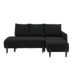 Luxurious 79.5-Inch Black Velvet Sofa with Matching Pillows - Comfort & Elegance for Any Space - Image 8