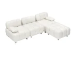 90.60-Inch Beige Technology Cloth Sofa - Waterproof, Stain & Cat Scratch Resistant - Image 6