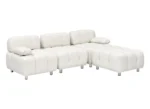 90.60-Inch Beige Technology Cloth Sofa - Waterproof, Stain & Cat Scratch Resistant - Image 7