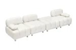 90.60-Inch Beige Technology Cloth Sofa - Waterproof, Stain & Cat Scratch Resistant - Image 11