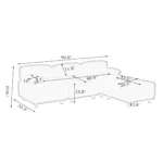 90.60-Inch Beige Technology Cloth Sofa - Waterproof, Stain & Cat Scratch Resistant - Image 12