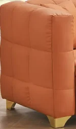 Orange Technology Fabric Sofa - 3 Seats, Waterproof & Stain-Proof, Anti-Cat Paw, 80 Inches Long - Image 3