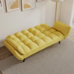 Stylish 57-Inch Yellow Sofa - Soft, Comfortable, Convertible, Ideal for Small Spaces & Apartments - Image 5