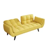 Stylish 57-Inch Yellow Sofa - Soft, Comfortable, Convertible, Ideal for Small Spaces & Apartments - Image 8