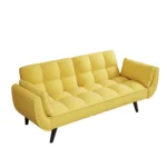 Stylish 57-Inch Yellow Sofa - Soft, Comfortable, Convertible, Ideal for Small Spaces & Apartments - Image 10