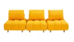 90" Yellow Teddy Fabric Sofa - Stylish & Comfortable for Apartments, Offices & Living Rooms - Image 2