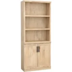 Elegant 5-Shelf Library Bookcase in Prime Oak - Cottage Style Furniture - Image 9