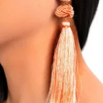 Chic Pink Tassel Drop Earrings with Pearl Detail - Statement Jewelry for Any Outfit