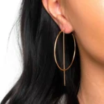 Elegant Gold Statement Hoop Earrings with Delicate Post Backing - AOIFE Collection | Luxurious & Timeless Jewelry