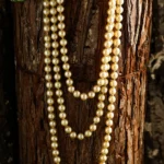 Elegant Gold Faux Pearl Beaded Layered Necklace - 150cm Long, Chic & Versatile Jewelry