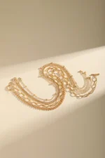 5pcs Layered Chain Collarbone Necklaces Set - Elegant Multi-Layer Jewelry with Dazzling Rhinestones & Adjustable Fit - Image 8