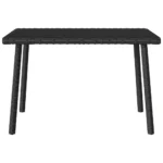 vidaXL Rectangular Black Poly Rattan Garden Coffee Table 60x40x37 cm | Durable & Stylish Outdoor Furniture - Image 4
