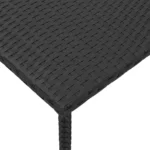 vidaXL Rectangular Black Poly Rattan Garden Coffee Table 60x40x37 cm | Durable & Stylish Outdoor Furniture - Image 7