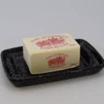 Elegant Speckled Black Butter Dish with Lid - Handcrafted Earthenware, Microwave & Dishwasher Safe - 250g Capacity