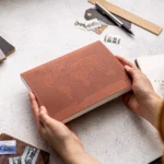100% Recycled Paper World Travel Journal - Eco-friendly & Handcrafted Sustainable Diary