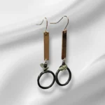 Age Old Charm Hook Earrings - Mixed Metals & Gem, Vintage-Inspired Elegance - Image 2