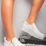 Stylish & Comfortable Zipper Decor Slip On Trainers - Perfect for Casual & Streetwear Fashion