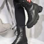 Bonnie Chunky Platform Lace-Up Ankle Boots Vintage Charm Meets Modern Edge