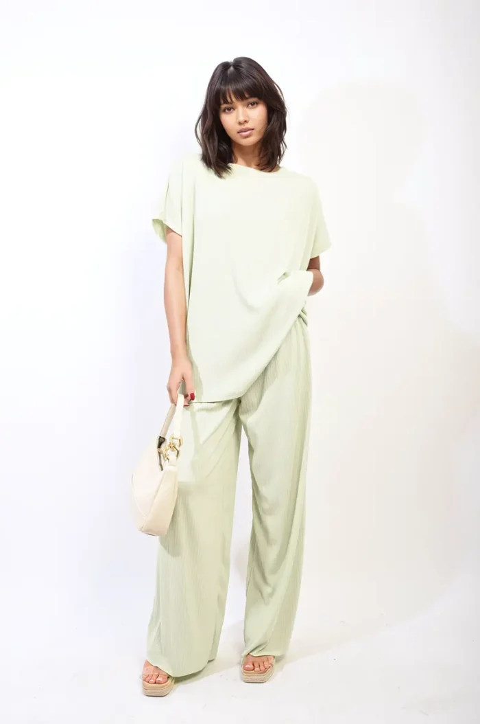 Gabriella Oversized Top & Wide Leg Trouser Co-ord Set Chic & Comfortable Women's Outfit - Image 9