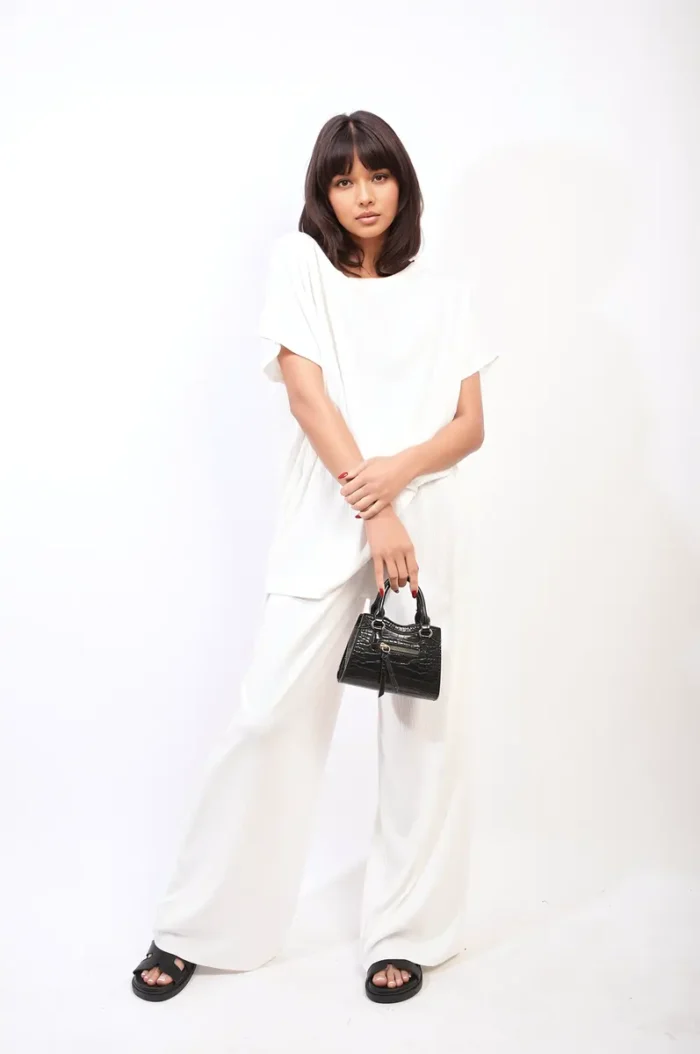 Gabriella Oversized Top & Wide Leg Trouser Co-ord Set Chic & Comfortable Women's Outfit - Image 13